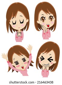 young woman who is pleased