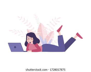 young woman working on computer