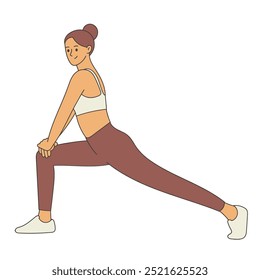 Young woman workout illustration vector