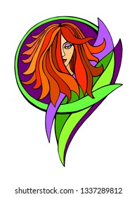 Young woman's head