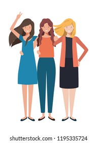 young women avatar character
