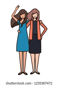 young women avatar character