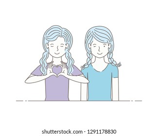 young women avatar character
