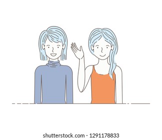 young women avatar character