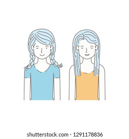 young women avatar character