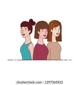 young women avatar character