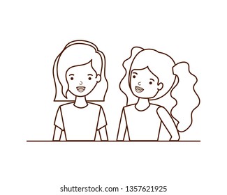 young women avatar character