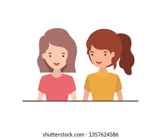 young women  avatar character