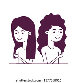 young women avatar character