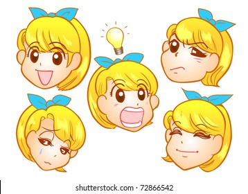 Young women blonde girl emotion