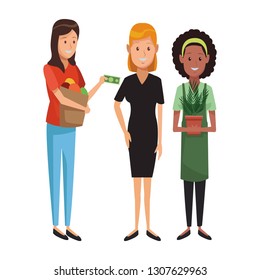 young women cartoon