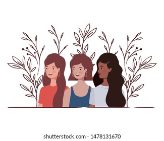 young women with landscape background