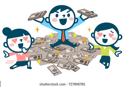 日本人 お金持ち のイラスト素材 画像 ベクター画像 Shutterstock