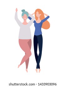 young women with sleeping pose character