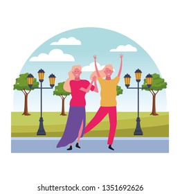 Young women smiling and dancing