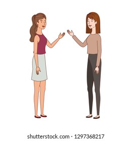 young women standing avatar character