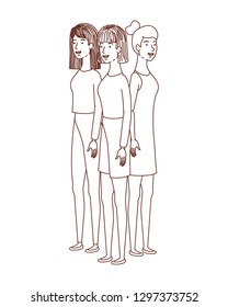 young women standing avatar character