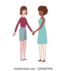 young women standing avatar character