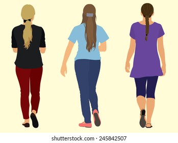 Young Women Walking Away