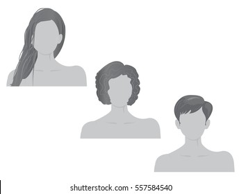 Young Women's avatar silhouettes