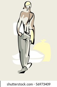 Young worker carries a heavy burden