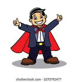 young/boy business character vector illustration