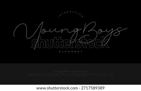 Youngboys Playful Urban Brush Script Font Alphabet Vector For Clothing