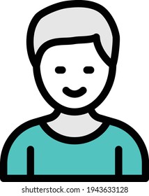 icono de color de la línea vectorial de menor edad