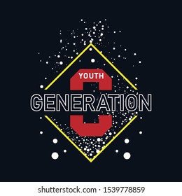 the younger generation and abstract charts with water droplets
youth generation and abstract graphic  design t-shir typography vector illustration - stock vector