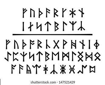 Younger Runes (above) and The Northumbrian Order (below).