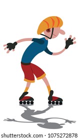 a youngster on roller skates