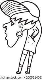 ilustración profesional de arte vectorial juvenil