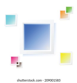 Your abstract colorful text box background design vector