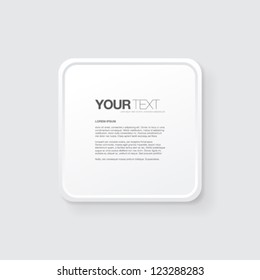 Your abstract greyscale text box background design vector