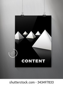 Your Adjustable and Scalable Eps10 Vector Infographics Base on an Black A4 Size Paper Board