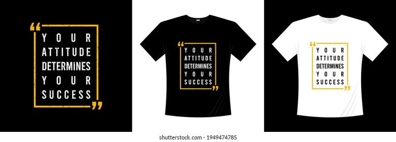 tu actitud determina tu éxito tipografía diseño de camisetas