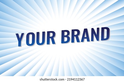 Your brand word concept vector illustration lines modern futuristic 3d style for landing page template ui web mobile app poster banner flyer background gift card coupon label wallpaper