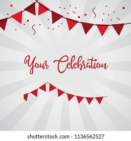 Your Celebration Vector Template Design Illustration