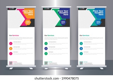Your choice roll up banner template graphic illustration design.