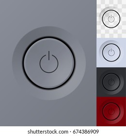 Your Color Power Button Template. EPS10 Vector