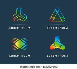 Ihr Firmenlogo, eine Reihe farbiger Symbole. Modernes Logo für Vektorillustration, kreatives Design-Zeichen