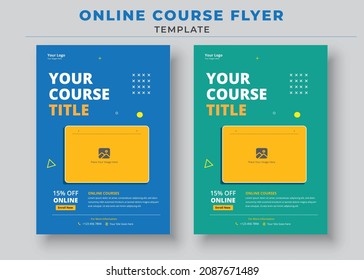 Your Course Title Flyer, Course Flyer Template, Online Class Flyers, Education Flyer, Online Course Flyers And Poster