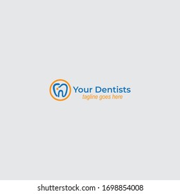 Su logotipo vectorial dental, su diseño del logotipo vectorial de clínica dental 