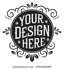 Your Design Here awesome typography t-shirt design