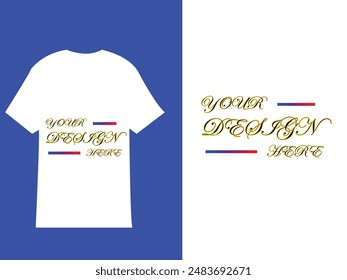 YOUR Design HERE Gradient Color T shirt Design 