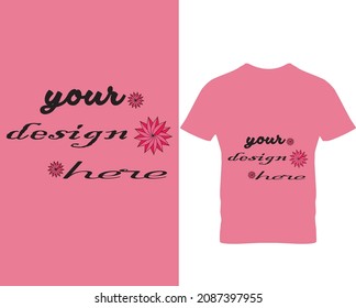 your design here text t-shirt design 