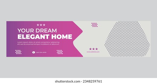 your dream elegant home, web banner design templete