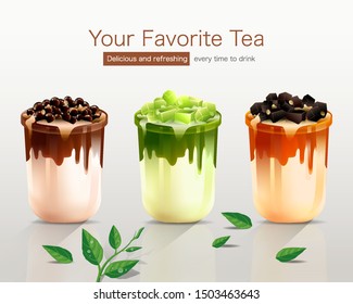 Your favorite tea with three delicious flavors