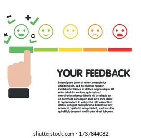 Your feedback consept. Online feedback reputation quality