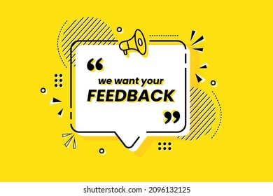 Your feedback symbol. Survey or feedback sign with megaphone icon